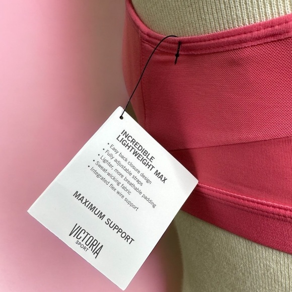 NWT! 34DD Victoria Secret Sport Incredible Lightweight Max Sports Bra - Pink - Picture 4 of 4